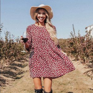 Entro Red and White Mini Dress